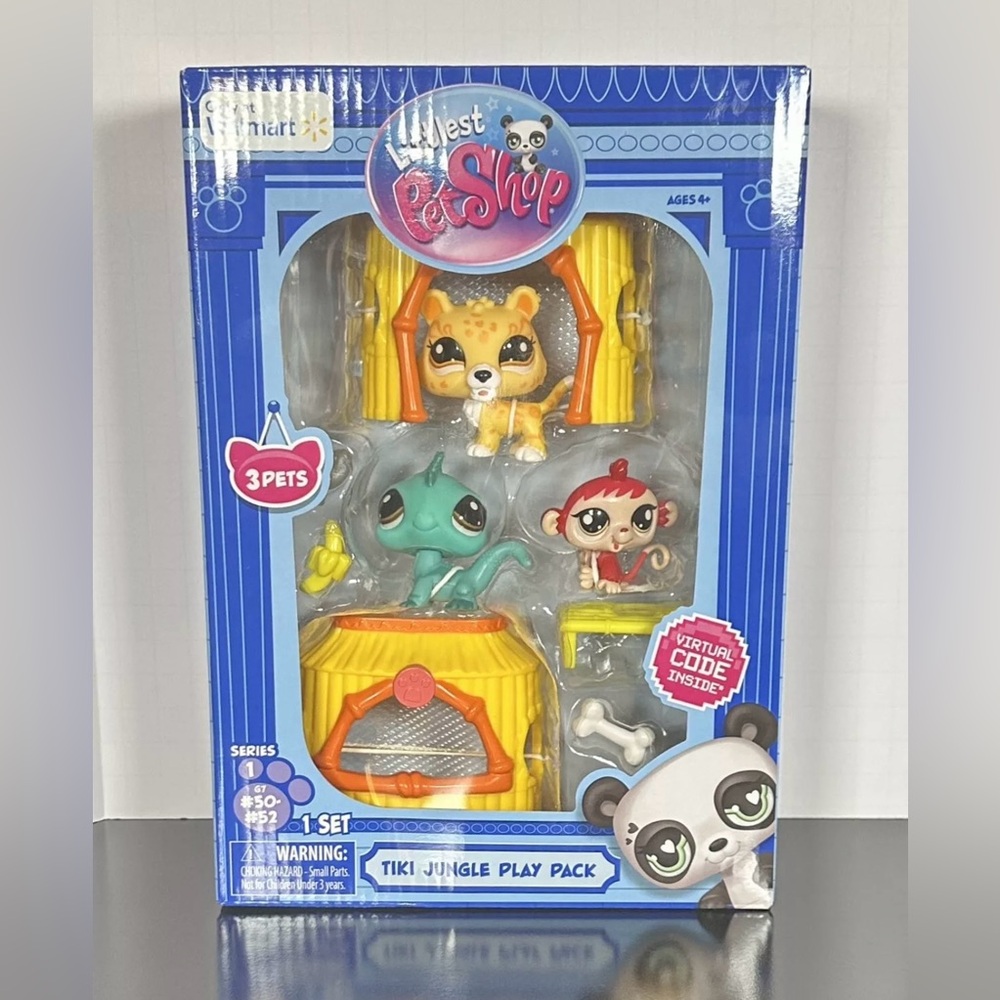 Authentic Littlest Pet Shop Tiki Jungle Play Pack with Gen 7 Pets
